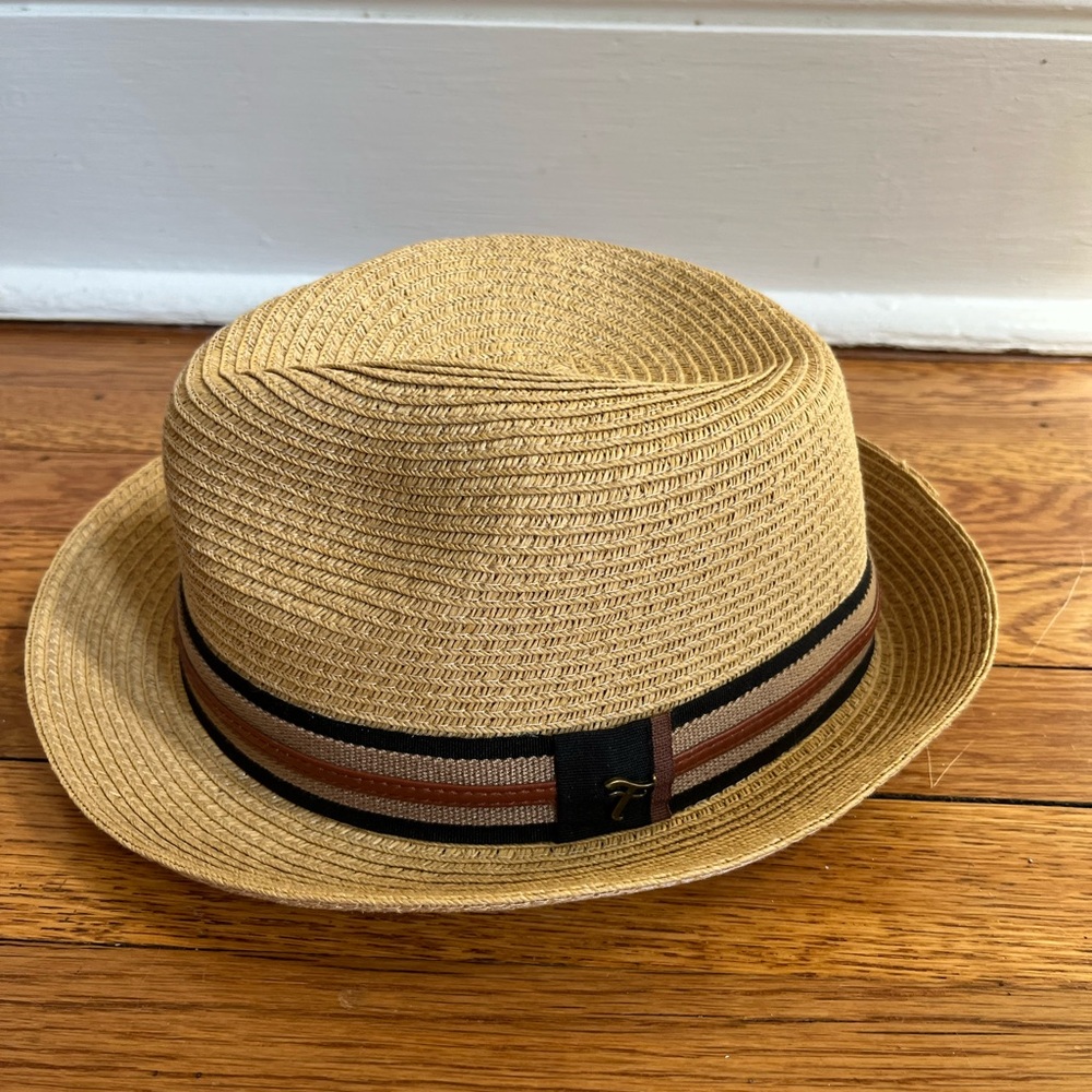 Tidal Tom Fedora Hat M/L Woven Straw Safari Fedora Beach Tropical Travel